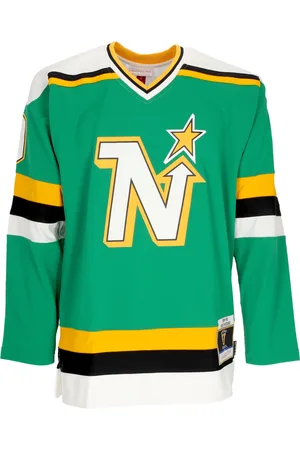 Mitchell & Ness Veste de hockey pour hommes NHL Dark Jersey 1989 No 9 Modano Minsta Vert