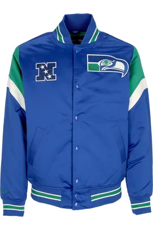 Mitchell & Ness Blouson aviateur pour hommes NFL Heavyweight Satin Jacket Seasea