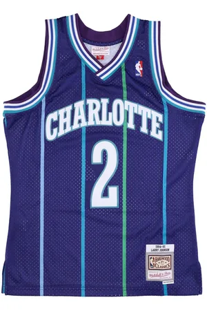 Mitchell & Ness Debardeur de basket-ball pour hommes, maillot NBA Swingman, Hardwood Classics No 2 Larry Johnson 1994-95 Chahor, couleurs originales de l