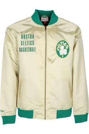 Mitchell & Ness Blouson Bomber Homme Nba Team Og 2.0 Veste Legere En Satin Vintage Logo Boscel Or