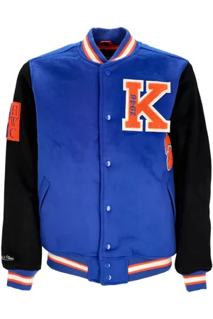Mitchell & Ness Veste universitaire pour hommes NBA Team Legacy Varsity Jacket Neykni Royal/noir