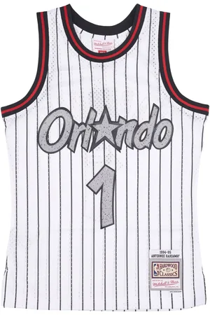 Mitchell & Ness Debardeur de basket-ball pour hommes NBA Cracked Cement Swingman Jersey Hardwood Classics No 1 Penny Hardaway Orlmag Blanc