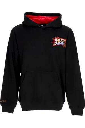 Mitchell & Ness Sweat a capuche pour hommes Nba Premium Fleece Vintage Logo Sweat a capuche Allen Iverson Phi76e Noir