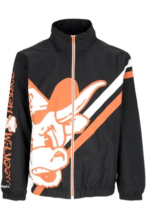 Mitchell & Ness Coupe-vent pour hommes NCAA Exploded Logo Warm Up Jacket Texlon