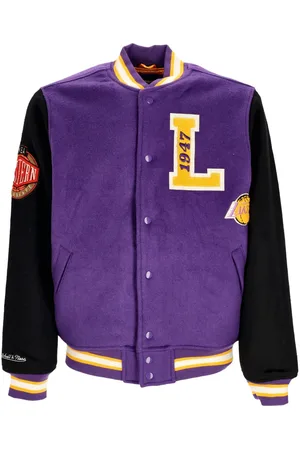 Mitchell & Ness Veste universitaire pour hommes NBA Team Legacy Varsity Jacket Loslak Violet/noir