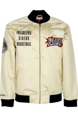 Mitchell & Ness Blouson Bomber Homme Nba Team Og 2.0 Veste Legere En Satin Vintage Logo Phi76e Or