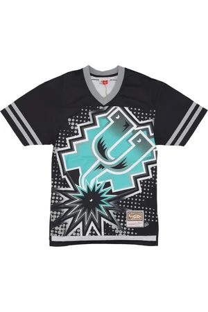 Mitchell & Ness Veste de Football Americain Homme NBA Big Face 7.0 Fashion Jersey Saaspu Noir