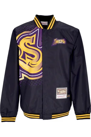 Mitchell & Ness Blouson Bomber Homme NBA Big Face 7.0 Veste Loslak Noir