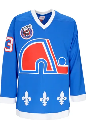 Mitchell & Ness Veste de hockey pour hommes NHL Dark Jersey 1992 No 13 Sundin Quenor Bleu