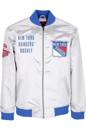 Mitchell & Ness Bomber Jacket NHL Team Og 2.0 Veste legere en satin pour homme Logo vintage Neyran Argent
