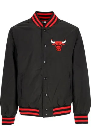 New Era Bomber Jacket Nba Script Bomber Jacket Chibul Noir/Porte Avant Rouge