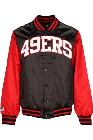New Era Nfl Satin Bomber Jacket Saf49e Noir/ecarlate pour Homme