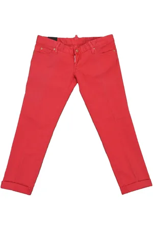 Dsquared2 2 Pat Jean Rouge Femmes Coton Boutons Mod.S75LA0417S39781042