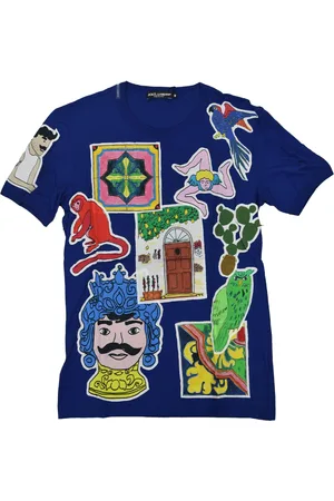 Dolce & Gabbana T-shirt en coton pour homme bleu Mod.