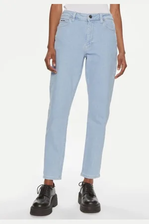 Calvin Klein Jeans TAILLE MI-HAUTE SLIM CHEVILLE BLEU CLAIR