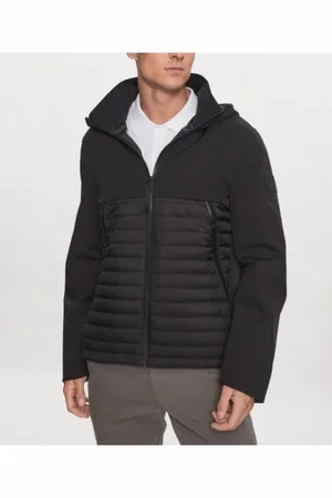 Calvin Klein VESTE MATELASSEE MIX MEDIA H00D