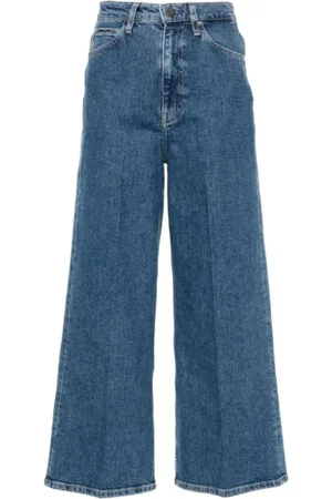 Calvin Klein Jeans TAILLE HAUTE LARGE CHEVILLE BLEU