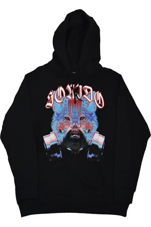 MARCELO BURLON Sweat a capuche noir en coton pour homme Mod.CMBB022S170680791088