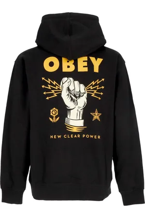 Obey Sweat a capuche leger pour hommes New Clear Power Hoodie Fleece Noir