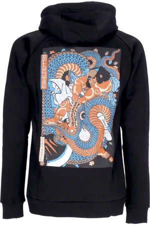DOLLY NOIRE Kunyoshi Hoodie Sweat a capuche pour hommes Noir/rouge/bleu