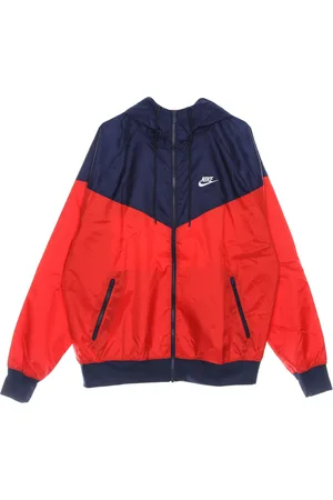 Nike Coupe-Vent Homme Sportswear Tisse Double Windrunner Veste A Capuche Universite Rouge/Midnight Navy/blanc