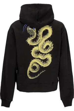 DOLLY NOIRE Sweat a capuche leger pour hommes Desert Snake Hoodie Noir