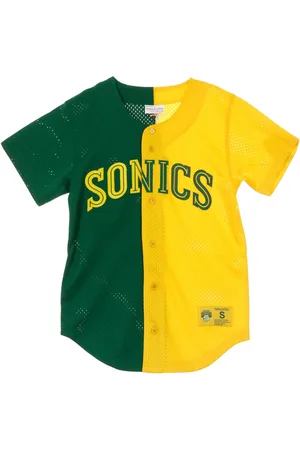 Mitchell & Ness Veste Seasup boutonnee sur le devant en maille fendue pour hommes
