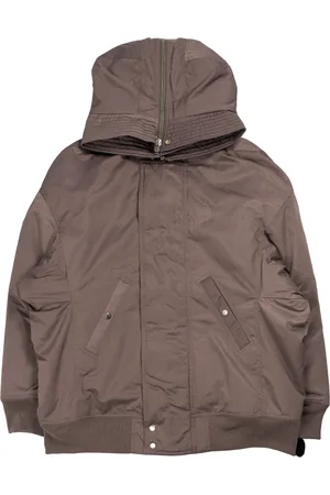 Rick Owens Bomber long a capuche en poussiere