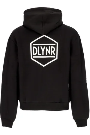 DOLLY NOIRE Sweat a capuche avec logo au dos pour hommes, noir