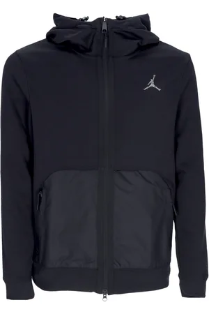 Jordan Sweat a capuche zippe leger pour hommes Dri-fit Sport Statement Sweat a capuche entierement zippe en polaire noir/noir/argent reflechissant