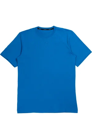 Marine Serre T-shirt en coton biologique bleu clair