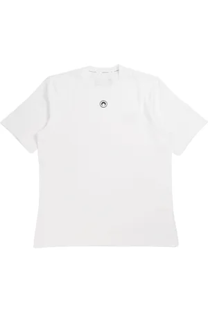 Marine Serre T-shirt en coton biologique blanc