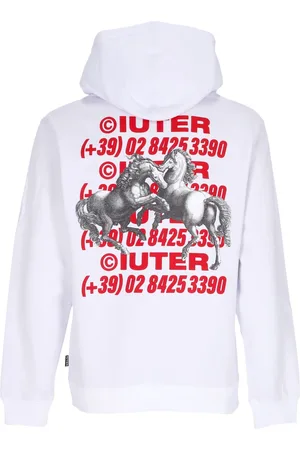 IUTER Sweat a capuche chevaux blanc Sweat a capuche homme