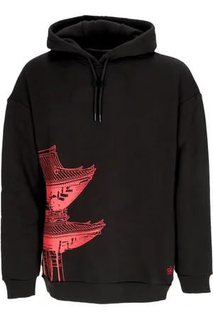 DOLLY NOIRE Bench Tokyo Over Hoodie Sweat a capuche pour hommes Noir/magenta