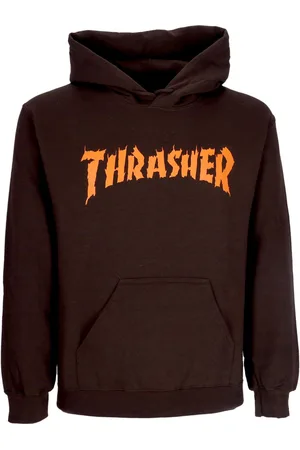 Thrasher Sweat a capuche Burn It Down pour hommes Chocolat fonce