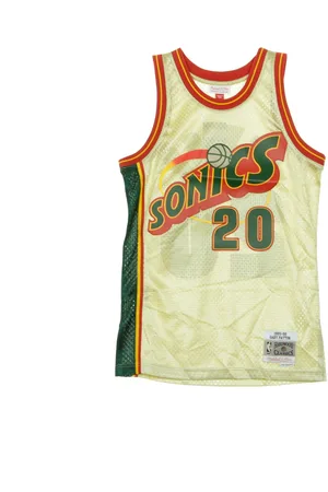 Mitchell & Ness Debardeur de basket-ball pour hommes Nba Swingman Jersey Gary Payton No.20 1995-96 Seasup Gold