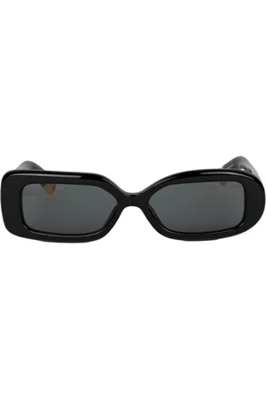 Jacquemus Lunettes de soleil Rond Carre en Acetate en Noir
