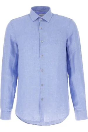 Calvin Klein CHEMISE SLIM A CARREAUX EN LIN