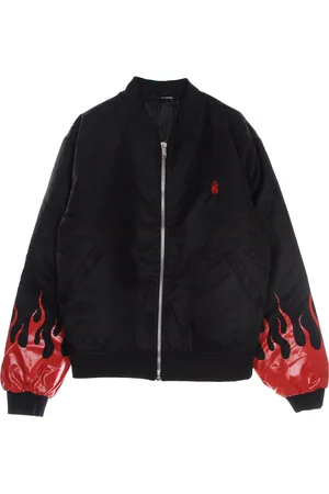 Vision Of Super Blouson Bomber Homme Red Flames Bomber Noir/rouge