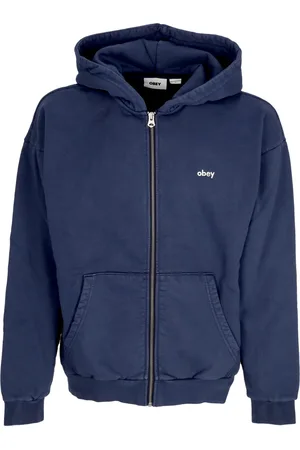 Obey Capuche Zip Homme Pigment inferieur Capuche Zip Fleece Pigment Academy Marine