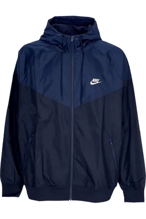 Nike Veste a vent homme Sportswear Woven Lined Windrunner Veste a capuche Obsidienne / minuit Marine/voile
