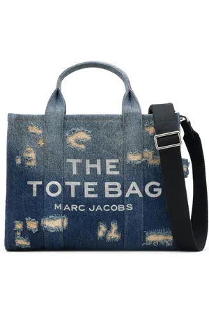 Marc Jacobs Sac a tote moyen en denim Rip et reparation