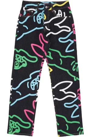 ICECREAM Jeans hommes Running Dog Denim Pantalon Noir/multiple
