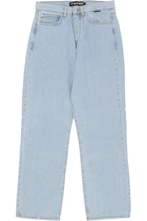 IUTER Jeans Man Loose Denim Pantalons Bleu clair