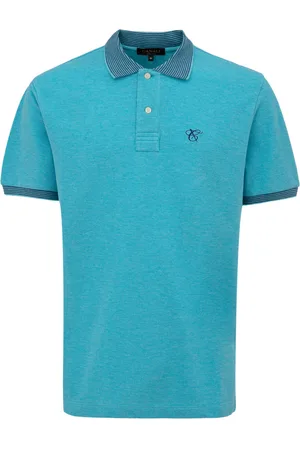CANALI Polo manches courtes bleues
