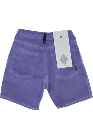 AMISH Bermuda en jean court pour homme Bernie Bull Spray Dyed Violet