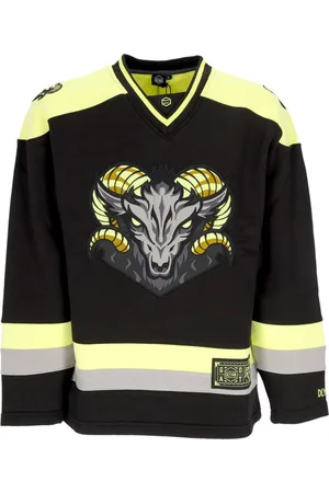 DOLLY NOIRE Sweat-shirt de hockey pour hommes Goat Hockey Crewneck Noir