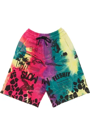 MAUNA KEA Pantalon court de survetement multicolore pour hommes Poster de basket-ball multicolore