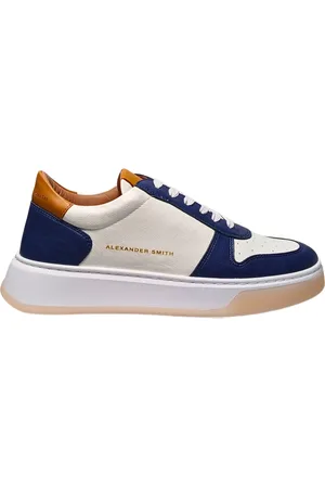 Alexander Smith Chaussures pour hommes Cognac blanc Harrow Homme-bleu