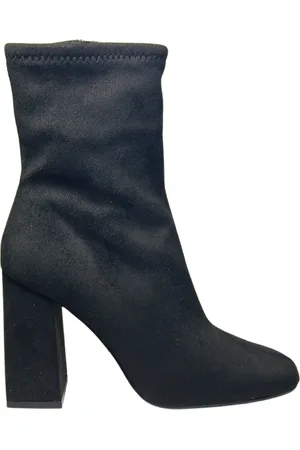 Steve Madden Chaussures pour femmes Noir- Bottes avec orteil rond et talon carre